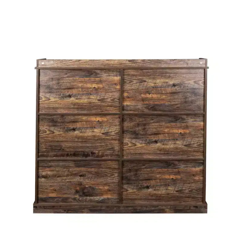 10-Cube Tall Freestanding Bookcase with Vintage Industrial Style for Living Room, Bedroom and Office