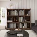 10-Cube Tall Freestanding Bookcase with Vintage Industrial Style for Living Room, Bedroom and Office