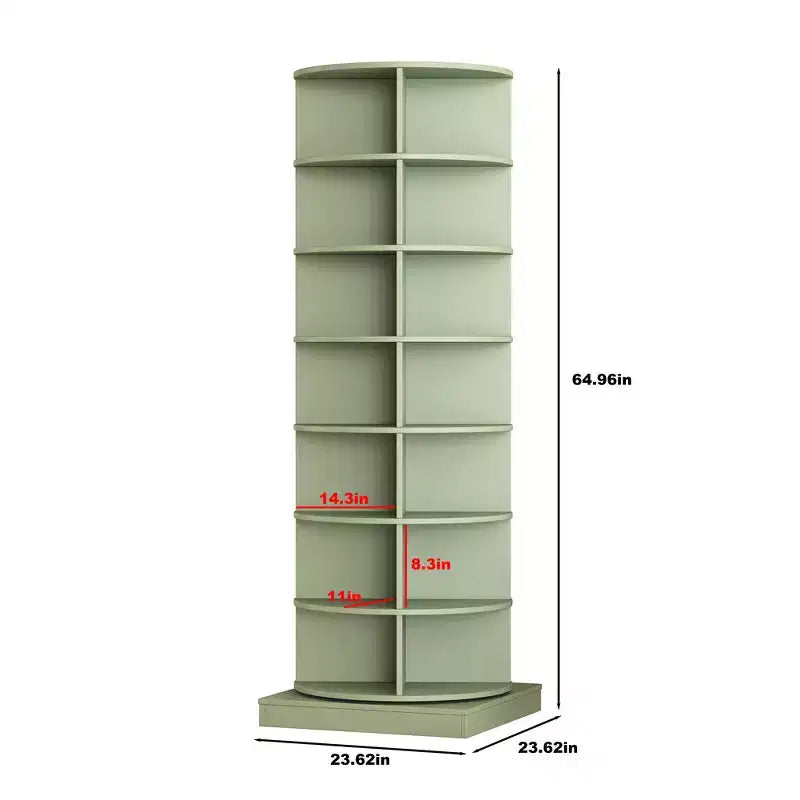 360° Rotating Shoe Rack Tower - 24-Pair Round Vertical Shoe and Handbag Organizer