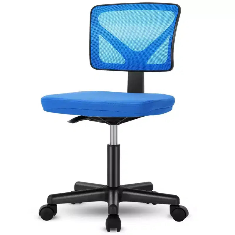 TUYOHW Low-Back Mesh Armless Office Chair with Lumbar Support for Study, Office and Reading Room