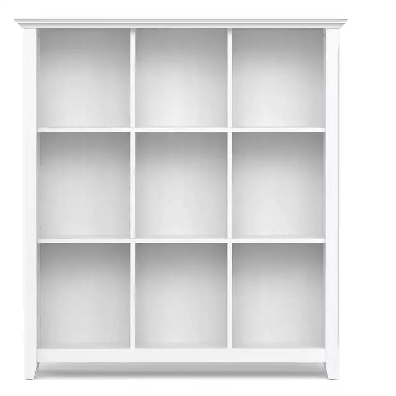 Normandy Solid Wood 48" x 44" Transitional 9-Cube Bookcase and Storage Unit