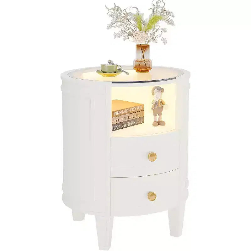Freestanding Bathroom Vanity with Ceramic Sink, 2 Soft-Close Drawers and Open Shelf - White