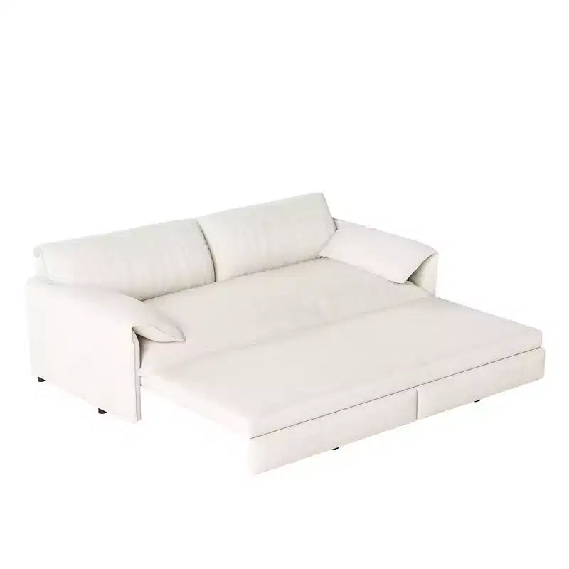 Whisen 3-in-1 Velvet Queen Sleeper Sofa Bed 66" with Side Storage Pockets