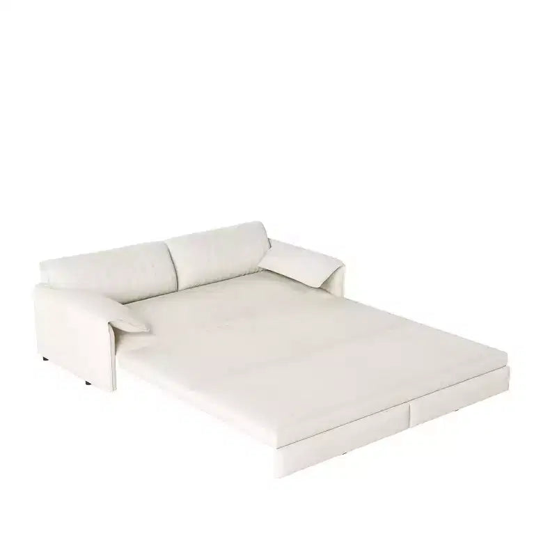 Whisen 3-in-1 Velvet Queen Sleeper Sofa Bed 66" with Side Storage Pockets