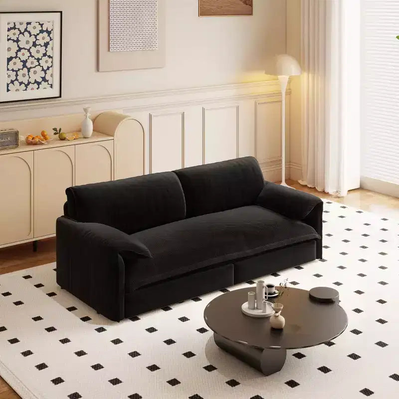 Whisen 3-in-1 Velvet Queen Sleeper Sofa Bed 66" with Side Storage Pockets