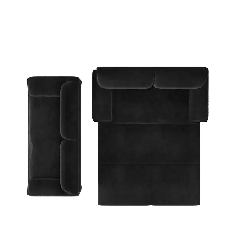 Whisen 3-in-1 Velvet Queen Sleeper Sofa Bed 66" with Side Storage Pockets