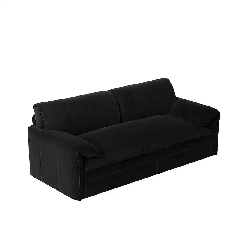 Whisen 3-in-1 Velvet Queen Sleeper Sofa Bed 66" with Side Storage Pockets