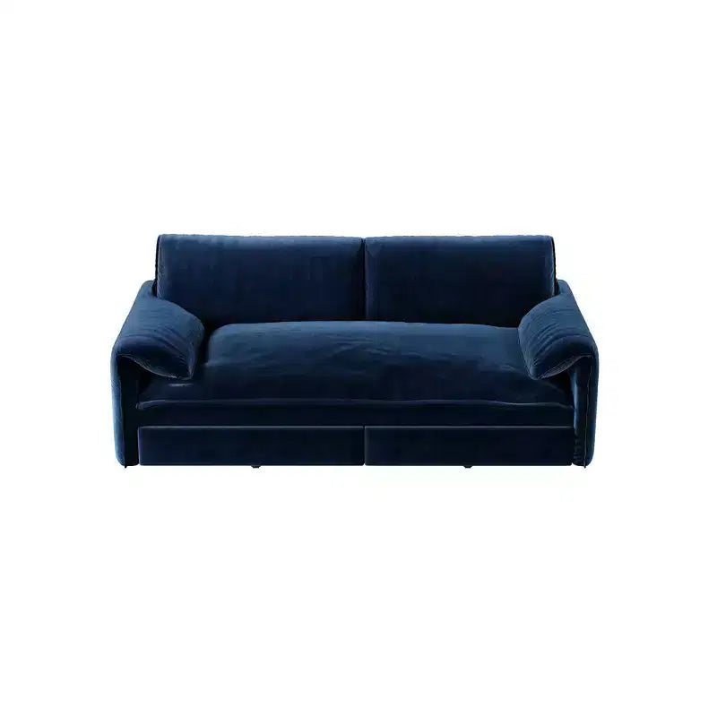 Whisen 3-in-1 Velvet Queen Sleeper Sofa Bed 66" with Side Storage Pockets