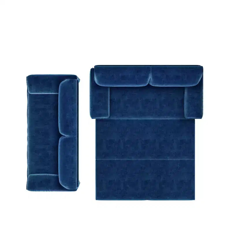 Whisen 3-in-1 Velvet Queen Sleeper Sofa Bed 66" with Side Storage Pockets