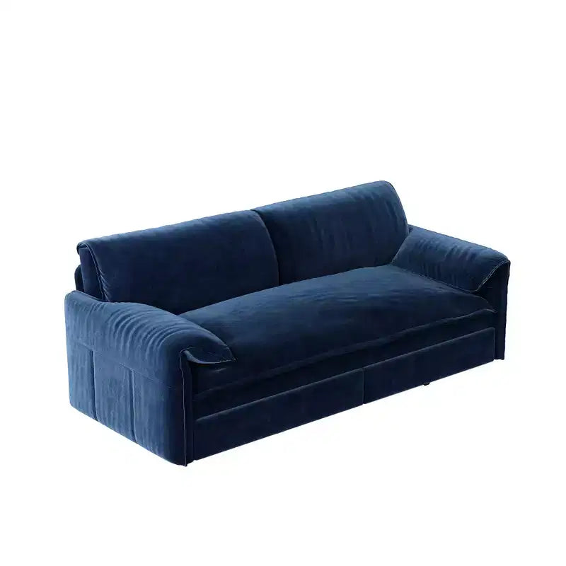Whisen 3-in-1 Velvet Queen Sleeper Sofa Bed 66" with Side Storage Pockets
