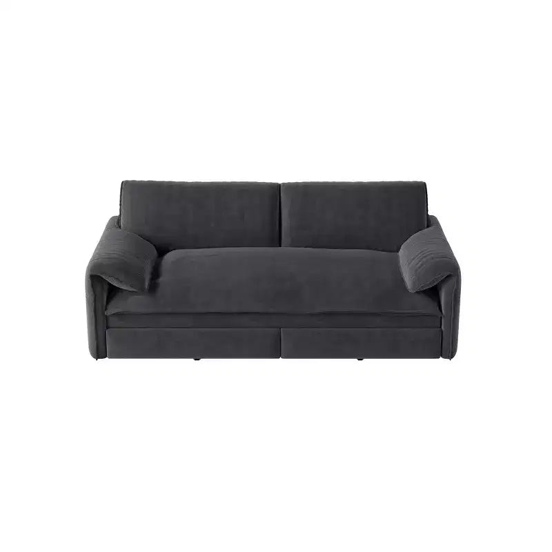 Whisen 3-in-1 Velvet Queen Sleeper Sofa Bed 66" with Side Storage Pockets