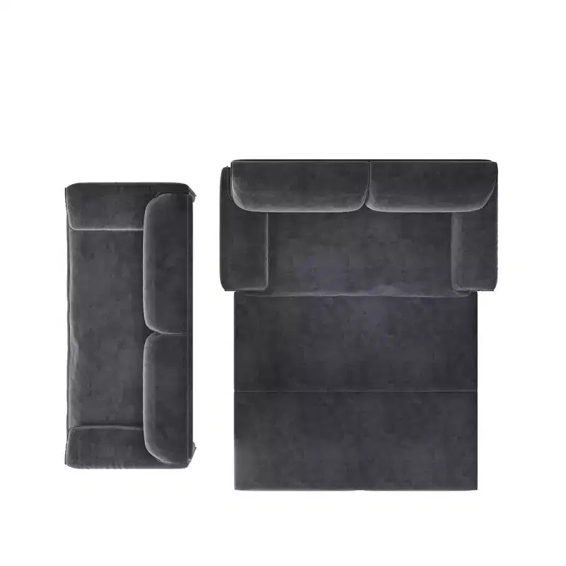 Whisen 3-in-1 Velvet Queen Sleeper Sofa Bed 66" with Side Storage Pockets
