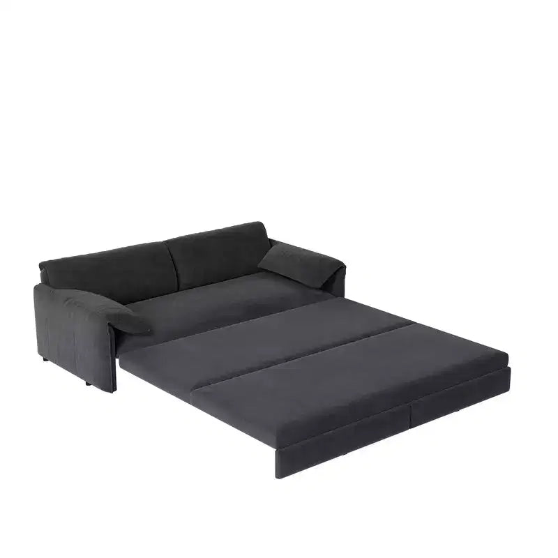 Whisen 3-in-1 Velvet Queen Sleeper Sofa Bed 66" with Side Storage Pockets