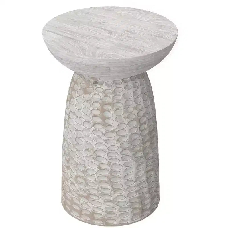WyndenHall Willis 16" Solid Mango Wood Tall Accent Table - No Assembly Required