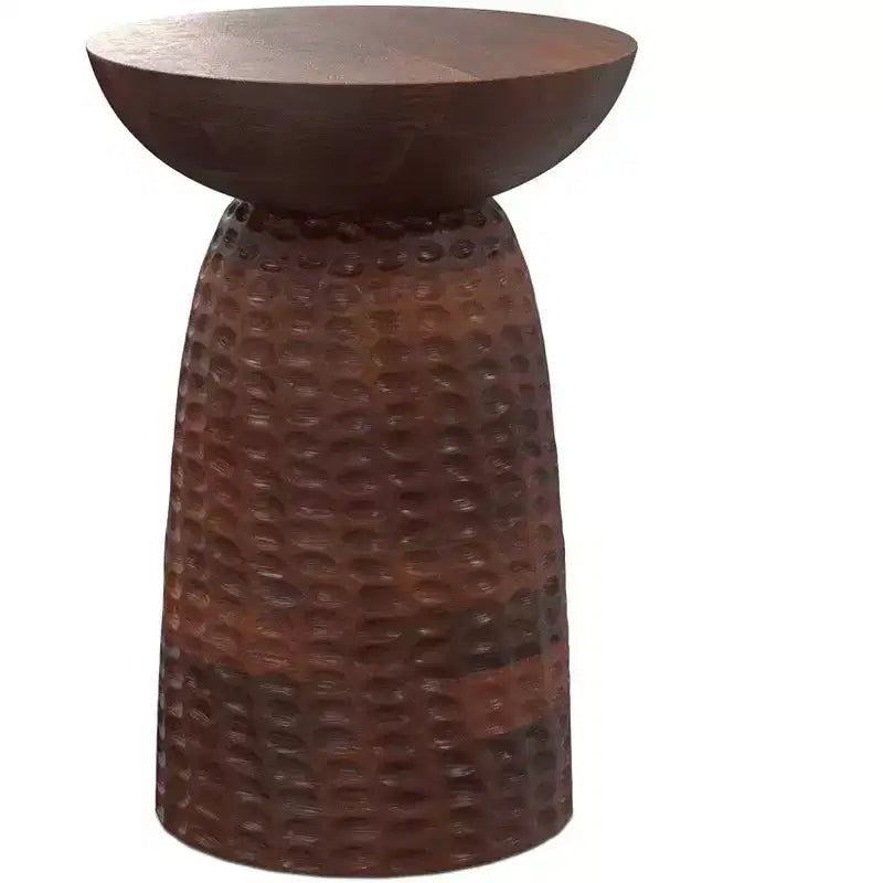 WyndenHall Willis 16" Solid Mango Wood Tall Accent Table - No Assembly Required