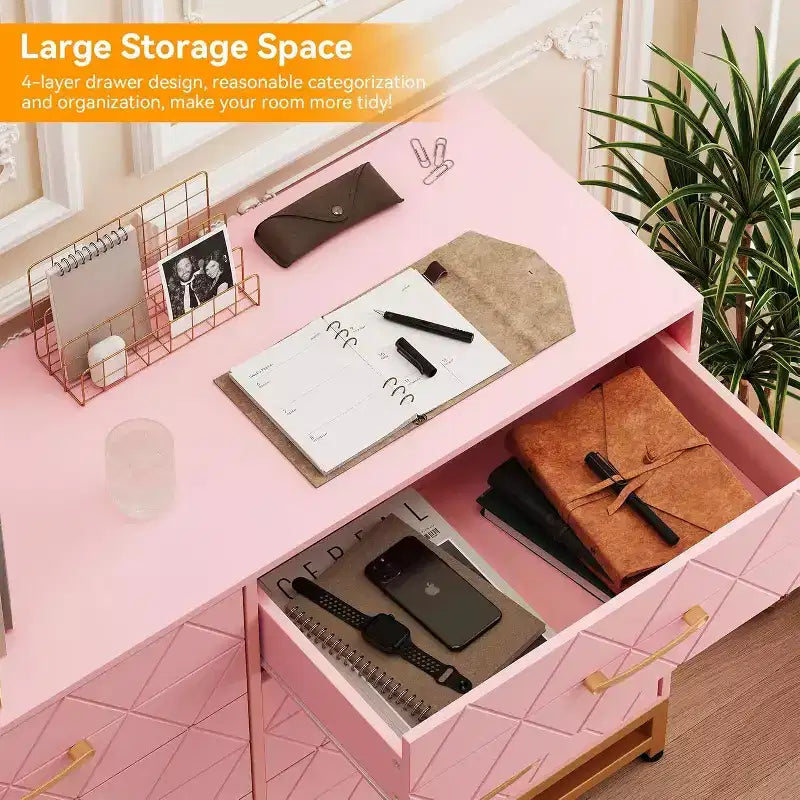 8-Drawer Modern Tall Wooden Dresser with Soft-Close Glides and Anti-Tip Kit