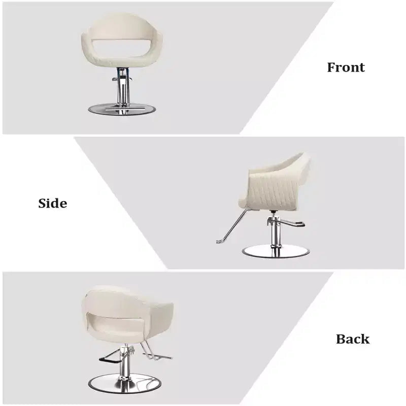 Karl Home Extra Wide Rhombus Stitch Pattern Hair Stylist Salon Chair