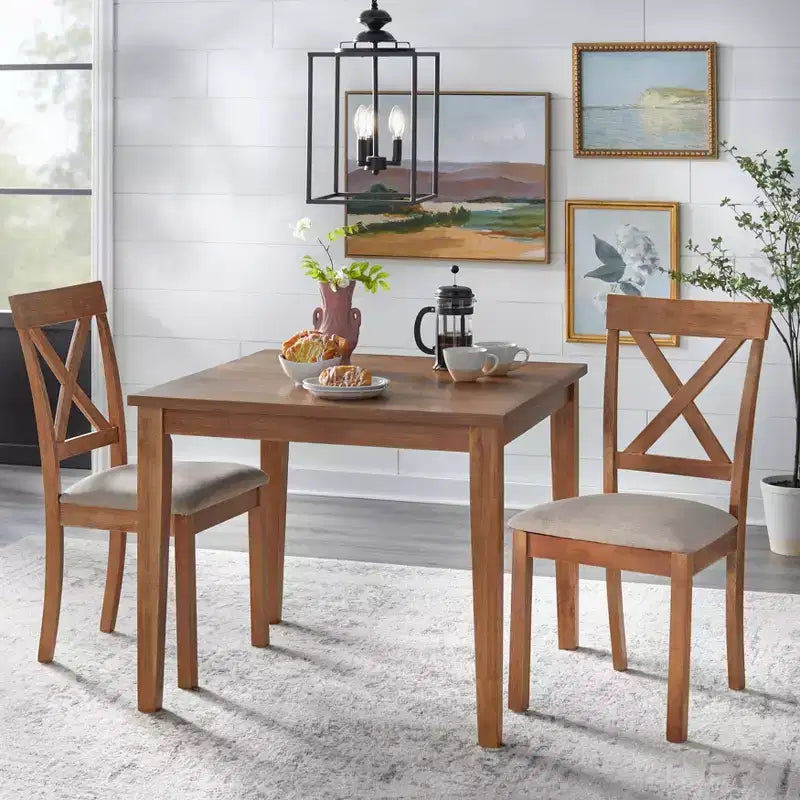 Lifestorey Carmen 36" Square Transitional Dining Table - Beige