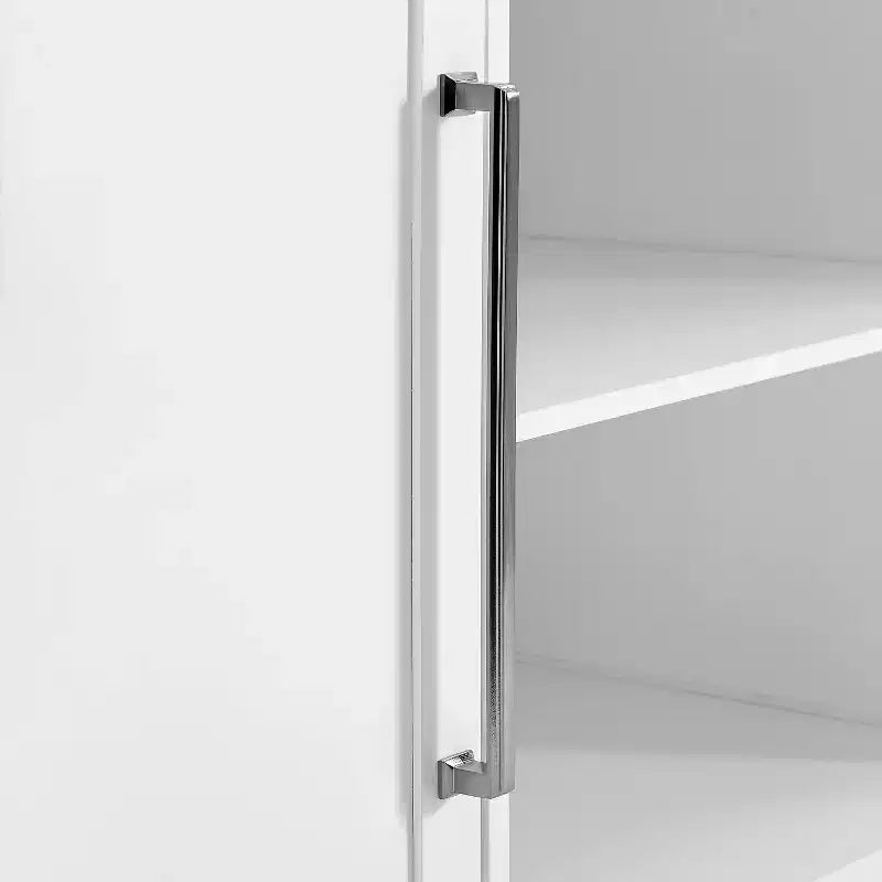 Crosley Silvia Stainless Steel Top Kitchen Island with X-Back Stools - White/Gray