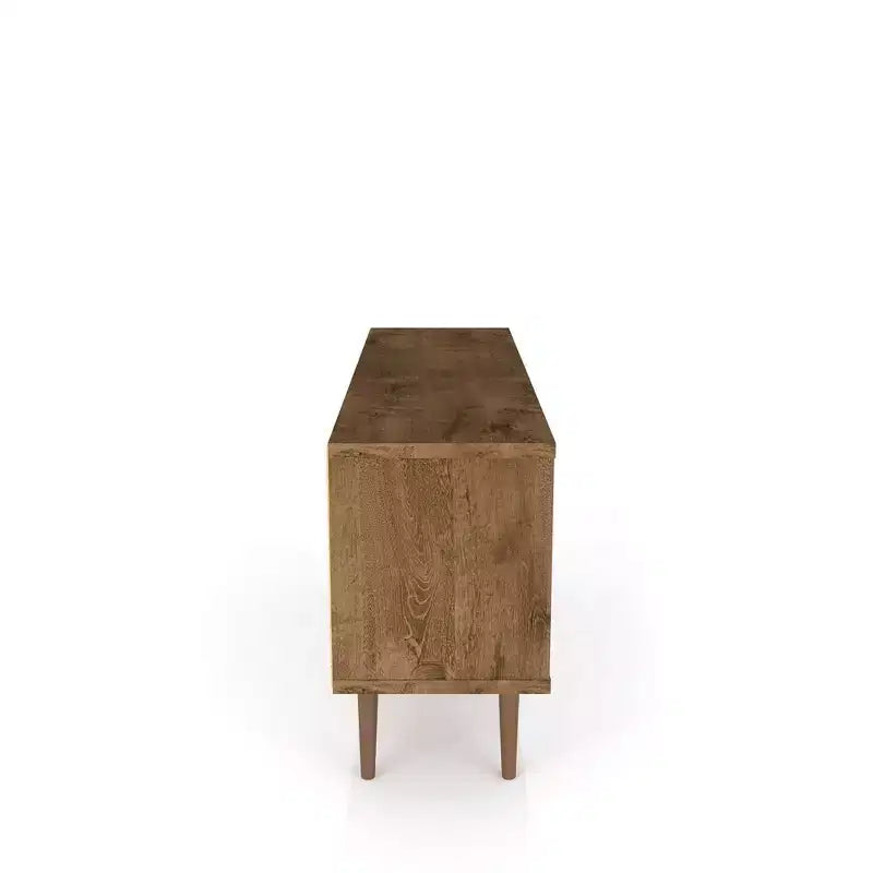 53.14" Mid-Century Modern TV Stand for TVs up to 50" with Tapered Legs and Cord Management