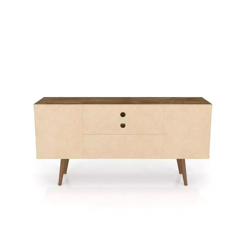 53.14" Mid-Century Modern TV Stand for TVs up to 50" with Tapered Legs and Cord Management