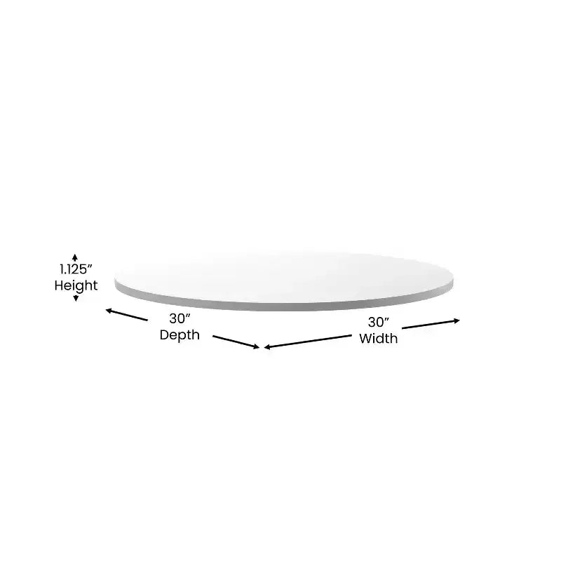 Flash Furniture 30" Round Table Top with Reversible Laminate Finish