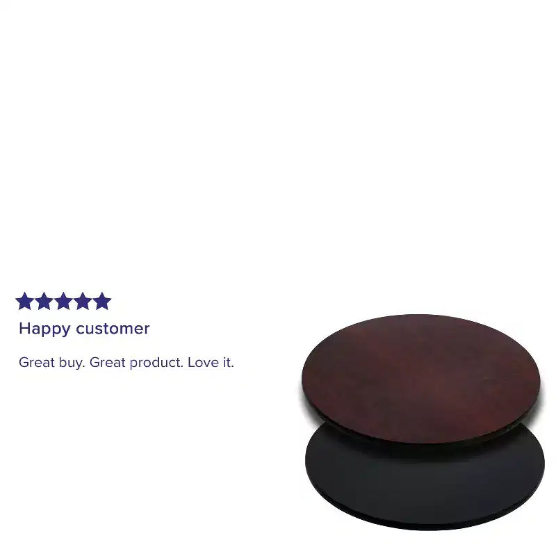 Flash Furniture 30" Round Table Top with Reversible Laminate Finish
