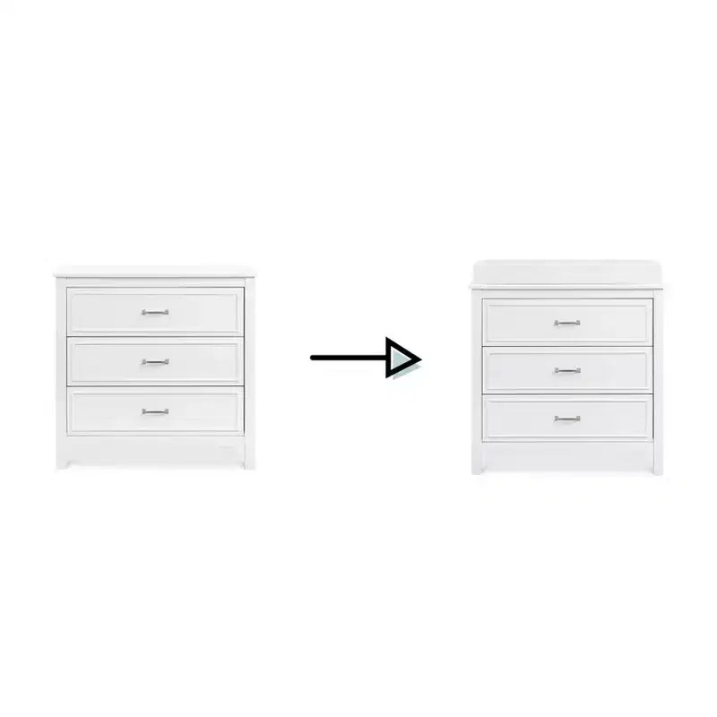 3-Drawer Nursery Dresser in Solid New Zealand Pinewood with Anti-Tip Kit and Euro Glides