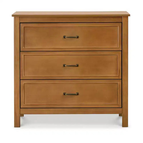 3-Drawer Nursery Dresser in Solid New Zealand Pinewood with Anti-Tip Kit and Euro Glides