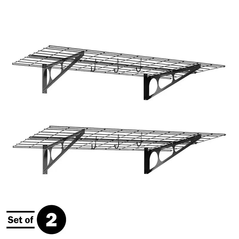 Heavy Duty Bike Rack with 6 Hooks - Stores up to 4 Bikes